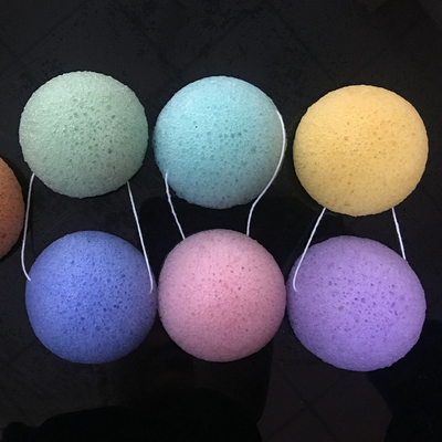 Round Konjac Body Sponge Eco Friendly OEM ODM