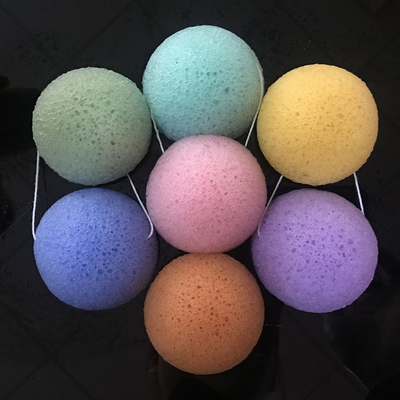Round Konjac Body Sponge Eco Friendly OEM ODM