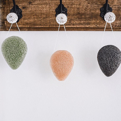 Round Konjac Bath Sponge Eco Friendly Wet Dry