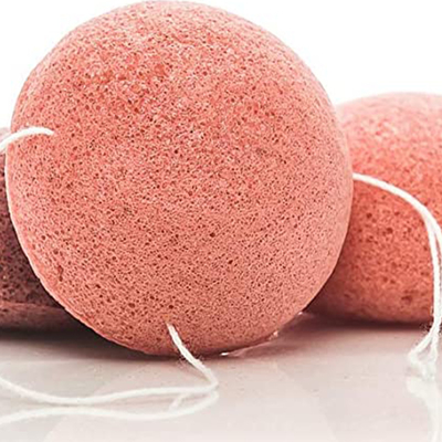 Round Konjac Bath Sponge Eco Friendly Wet Dry